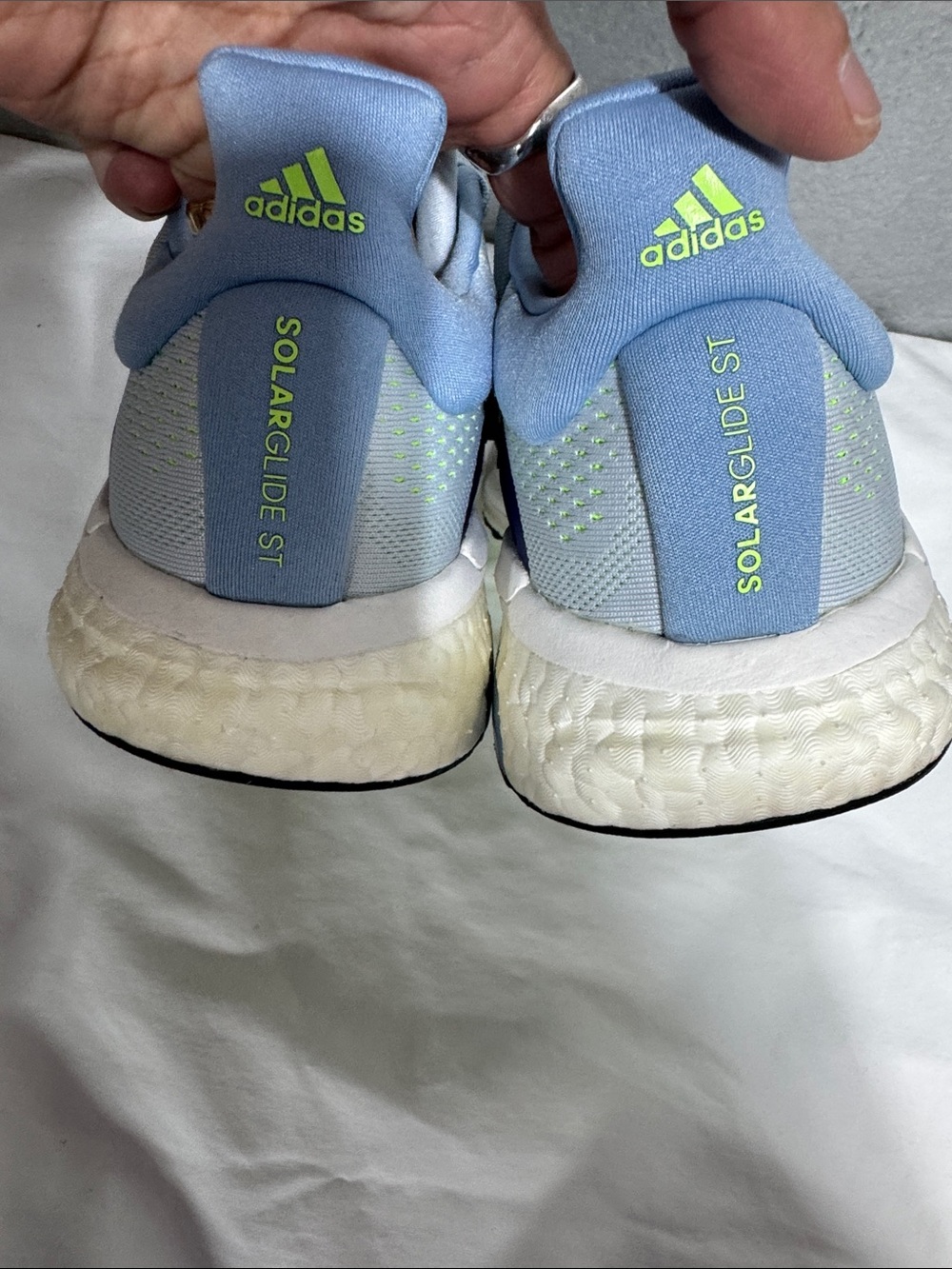 adidas Light Blue and Neon Yellow Accent Running Shoes - Picture 7 of 10